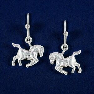 Montana Silversmiths Earrings Prancing Horse Equestrian - Retail $40 -‎ New